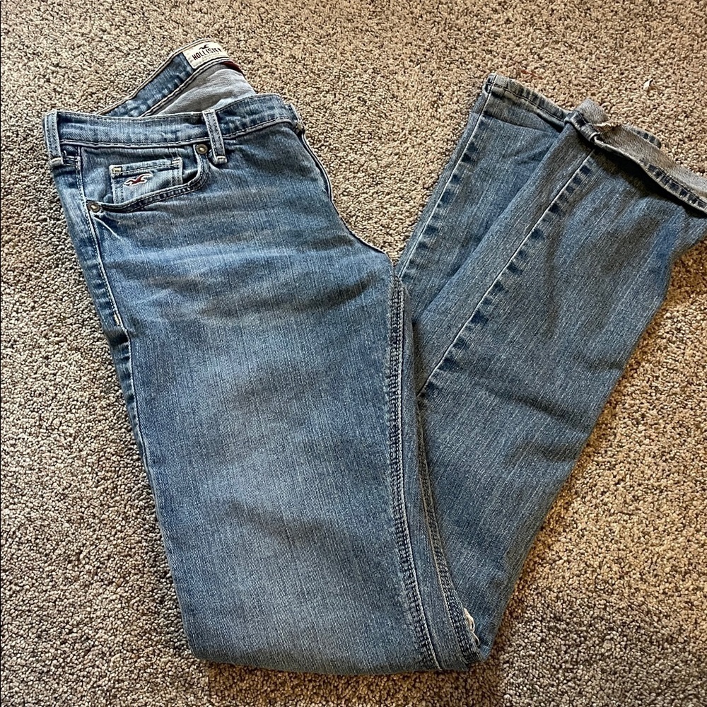 Hollister vintage low rise 7long straight leg boot cut